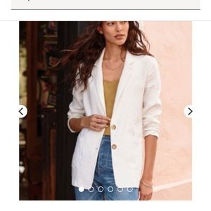 Garnet Hill Washed-Linen Blazer - Size Small - Never Worn